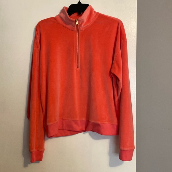 Avia Women’s Velour 1/2 Zip Long Sleeve Pullover - Picture 1 of 3